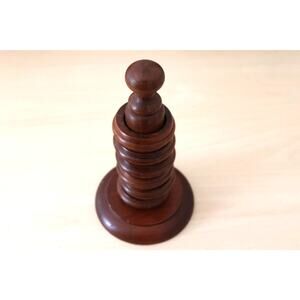 MCM: Vintage Wooden Napkin Ring Set